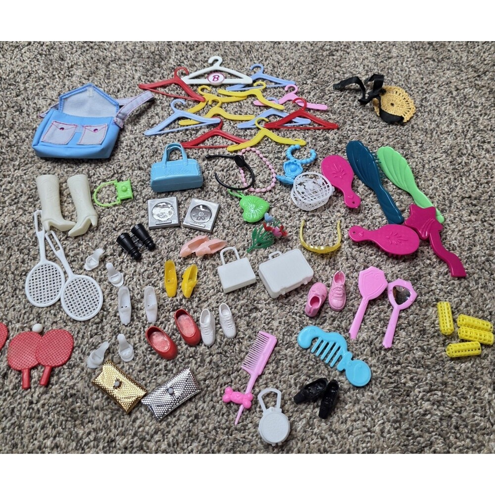 Vintage Barbie Accessories 80's 90's Y2k Sports Shoes Jewelry Purses 60+ Pieces